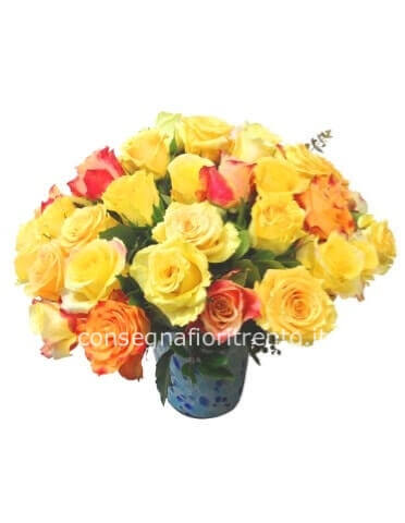 Bouquet di 7 rose gialle
